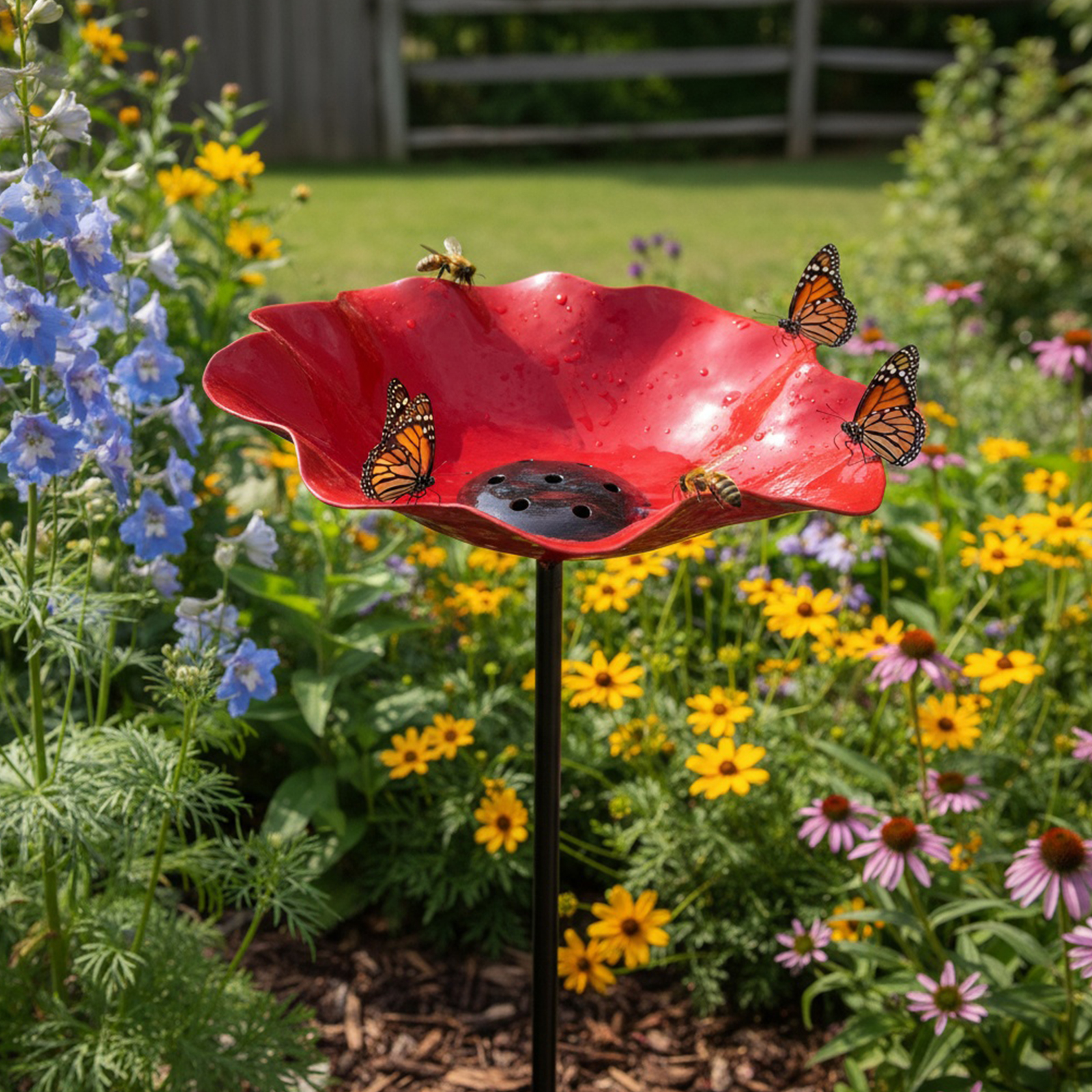 Outdoor Power Tower - Bee Watering Station Weather Proof Flower