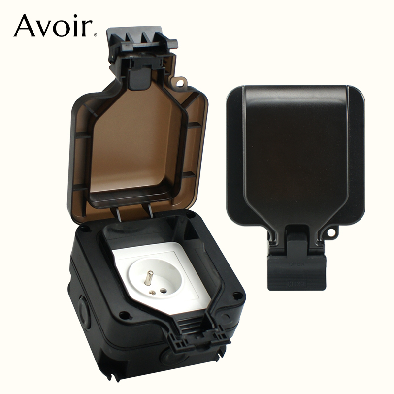 Outdoor Power Parts - Avoir IP66 Wall Waterproof Socket Single