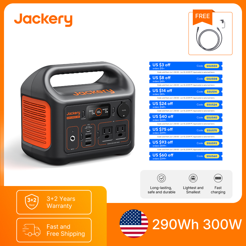 Power Outdoor Jackery - Jackery Portable Power Station Explorer 300New