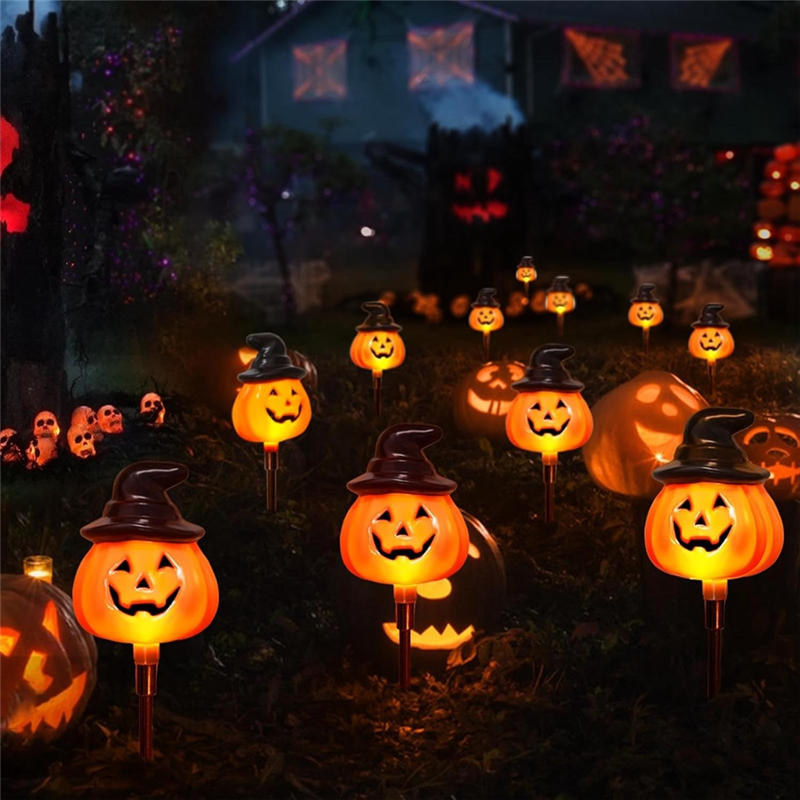 Outdoor Power Jack - ABKP-Orange Halloween Trail Decorations 6-Pack Solar