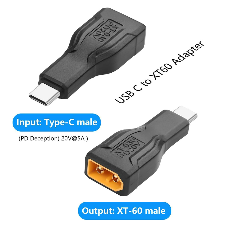 USB C to XT60 Adapter 100W 20V - Outdoor Power Adapter Usb C recensie en prijs