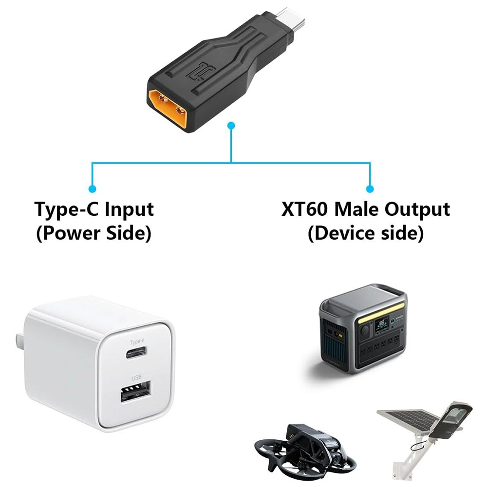 USB C to XT60 Adapter 100W 20V - Outdoor Power Adapter Usb C recensie en prijs