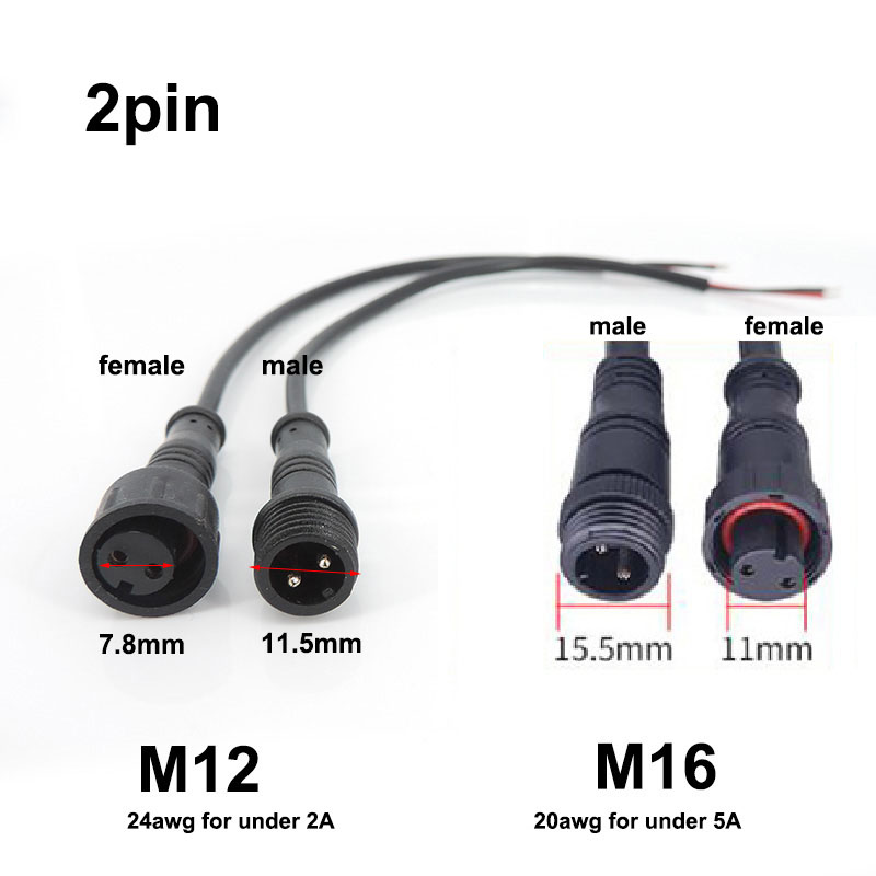 M12 M16 2 3 Pin core wire DC M - Outdoor Power Jack recensie en prijs