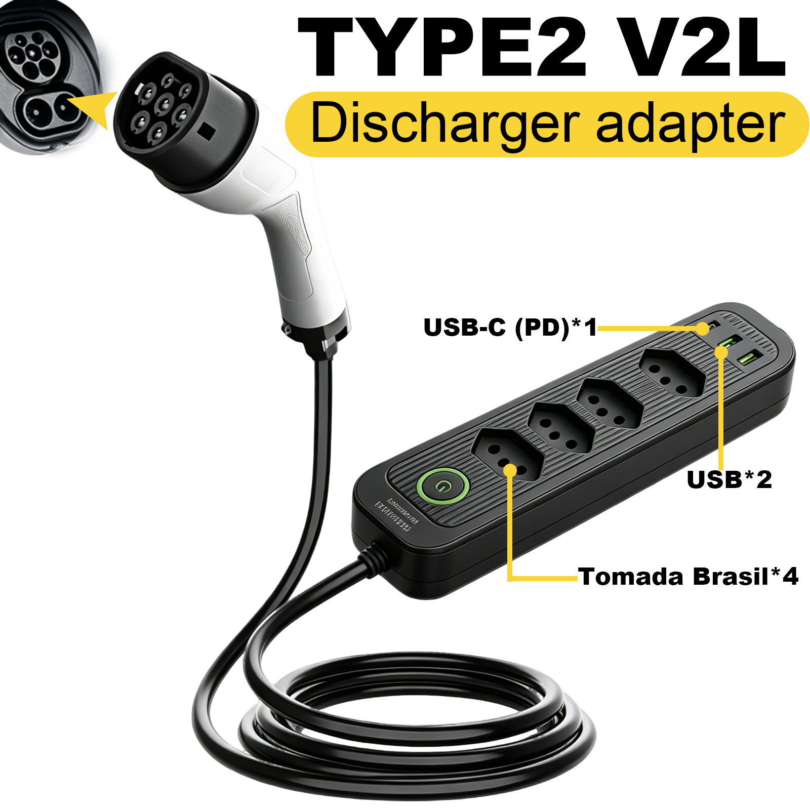 Type2 V2L Discharge Adapter 16 - Outdoor Power Parts recensie en prijs