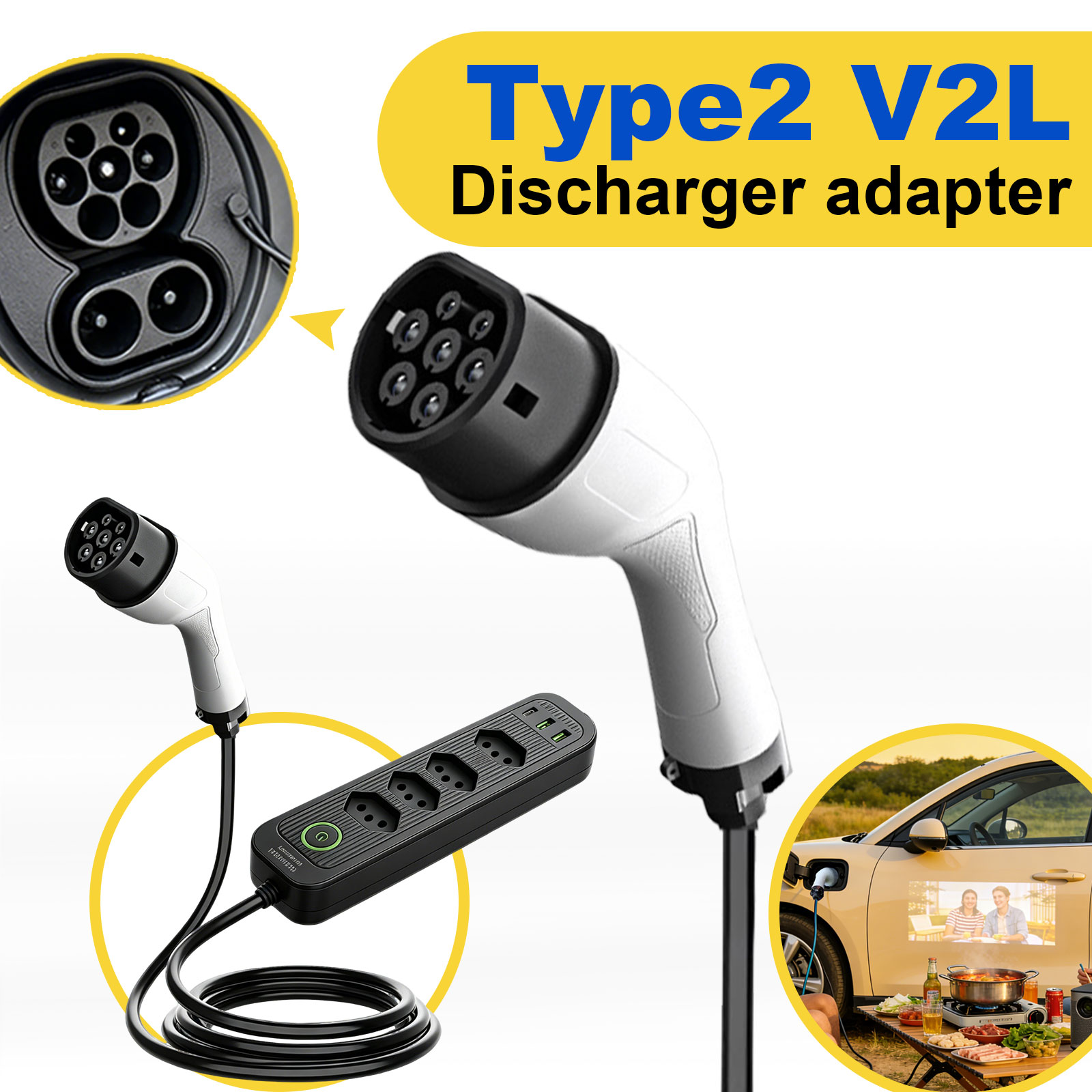 Type2 V2L Discharge Adapter 16 - Outdoor Power Parts recensie en prijs