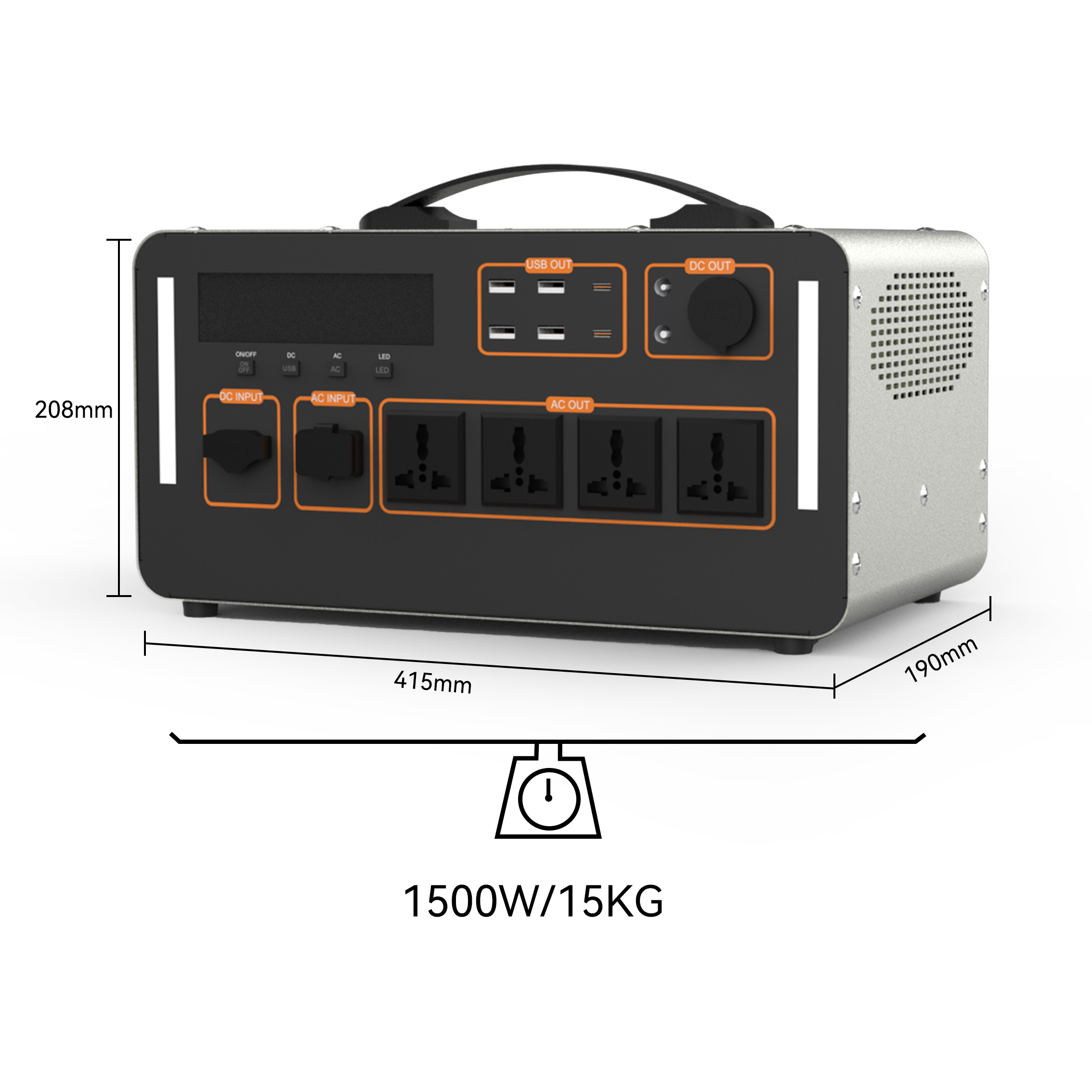 1500W Solar Portable Power Sta - Outdoor Uninterruptible Power Supply recensie en prijs