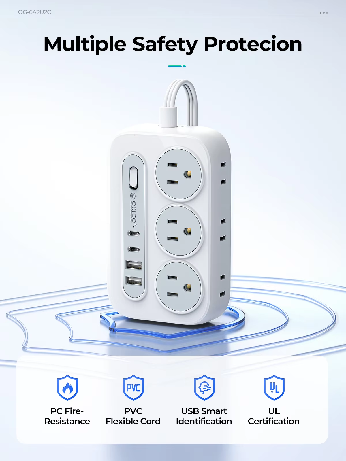 ORICO Power Strip 6 AC Outlets - Outdoor Power Adapter Usb C recensie en prijs
