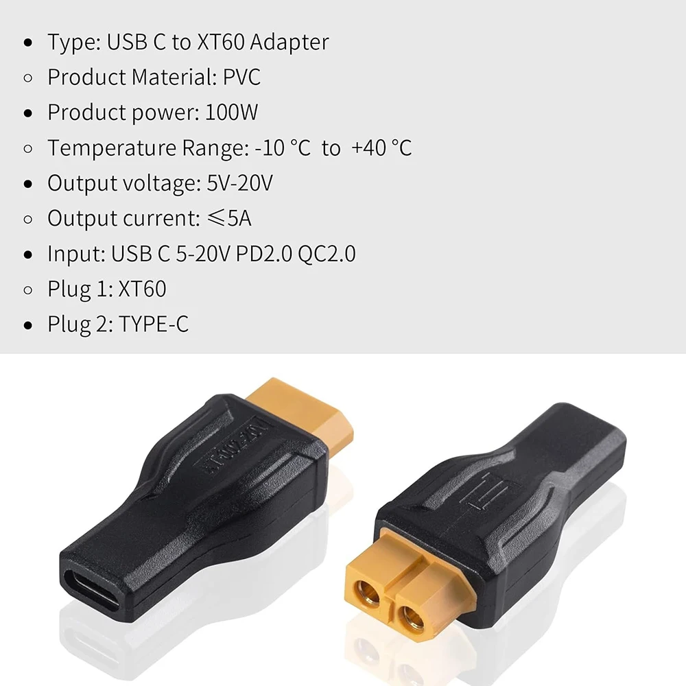 USB C to XT60 Adapter Converte - Outdoor Power Adapter Usb C recensie en prijs