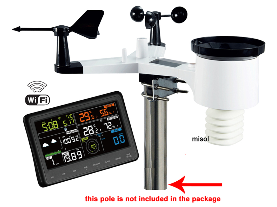 MISOL WiFi Weather Station wit - Outdoor Power Tower recensie en prijs